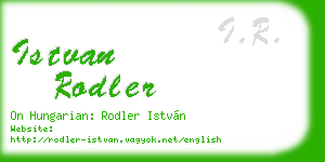 istvan rodler business card